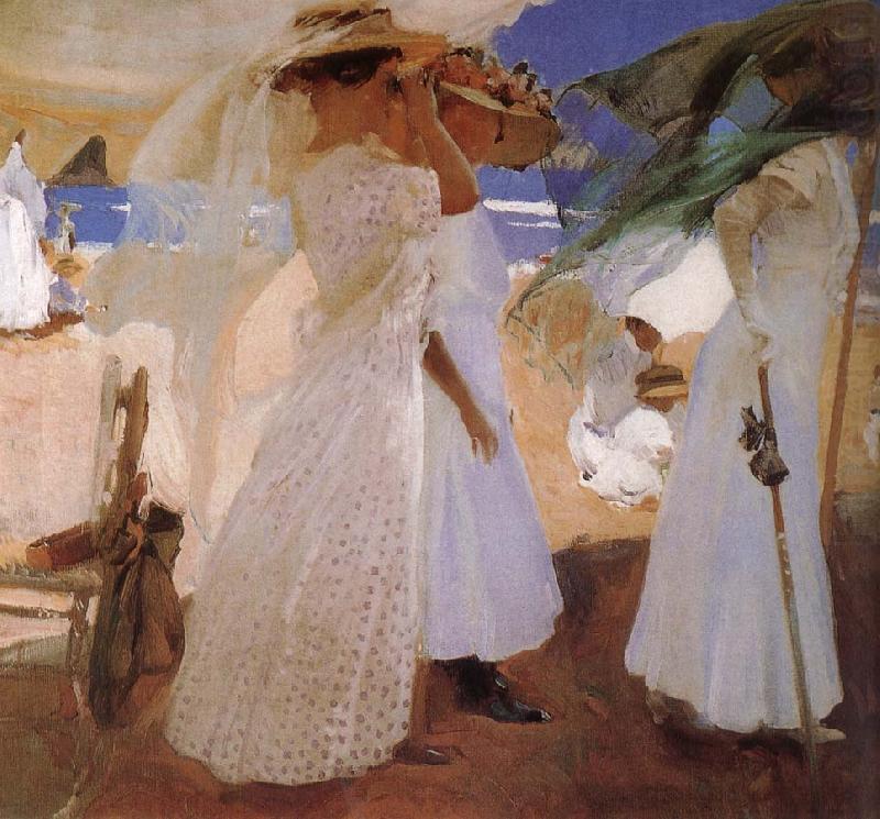 Joaquin Sorolla On the beach oil painting picture